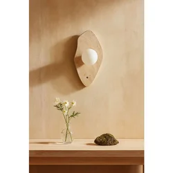 Opviq zidna lampa Halle, 1 × G9, bež / bela