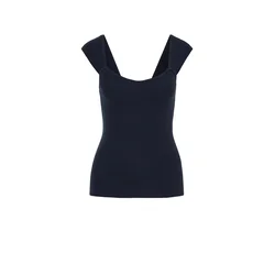 WE Fashion Top temno modra