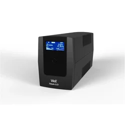 Interaktivni UPS | 650 VA, 390 W | 2 Schuko Utičnice | LCD Zaslon | WELL