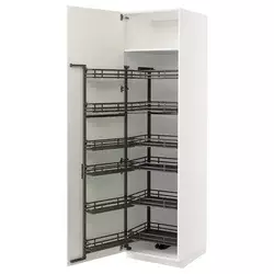 METOD Visoki element s izvlačnim fiokama, bela/Veddinge bela, 60x60x220 cm