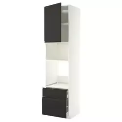 METOD / MAXIMERA Visoki element za ugradne uređaje, bela/Upplöv boja antracita, mat, 60x60x240 cm