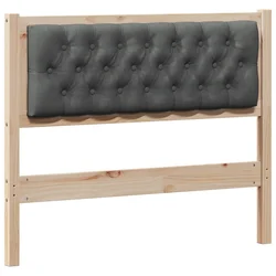 Vidaxl Vzglavje Drugo rjava in temno siva 100 cm Trdna borovina