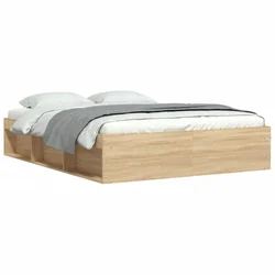 Vidaxl Posteljni okvir sonoma hrast 150x200 cm