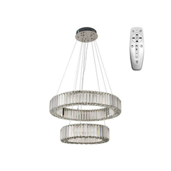 LED prigušiva luster na sajli LED/65W/230V 3000-6500K hrom + daljinski upravljač