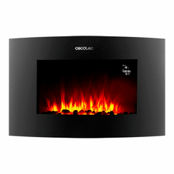 Ukrasni Zidni Električni Kamin Cecotec Ready Warm 3550 Curved Flames Connected Crna 1000 - 2000 W