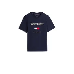 TOMMY HILFIGER Majica marine/rdeča/bela