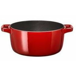 KitchenAid posuda s poklopcem, promjer 28 cm, crvena