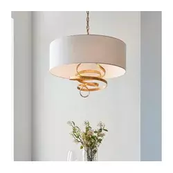 Endon 95268 - Luster na lancu 3xE14/6W/230V O 60 cm bela/mesing