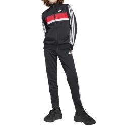 ADIDAS KOMPLET TRENERKA J 3S TIBERIO TS BLACK/WHITE/PURRUB DJEČACI