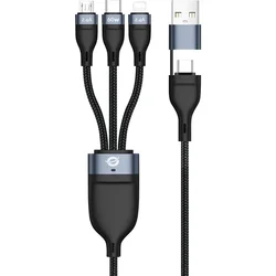 shumee Conceptronic ETTA05B15 USB-C/Micro/Lightning kabel 1,5 m črne barve