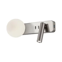 Redo 01-2993 - LED zidno svetlo OASIS LED/3W/230V+1xG9/10W USB CRI 90 hrom