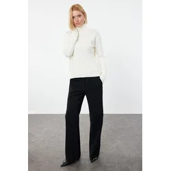 Trendyol Ecru Wool Turtleneck Knitwear Sweater