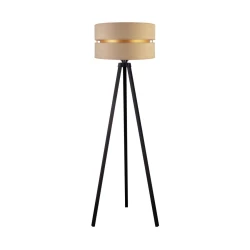 Duolla - Podna lampa DUO 1xE27/60W/230V, prečnik 44 cm, bež/wenge