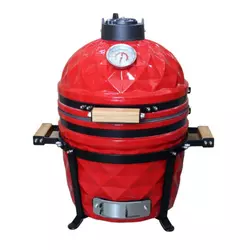 Keramični žar Kamado Pro 15” Diamond Junior - rdeč