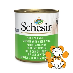 Schesir Dog Chicken With Green Peas 285g, Ukusna Piletina Sa Prelivom Od Graška