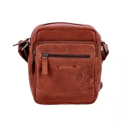 Torbica za čez ramo AVIATOR Trumbled - rjava, moška