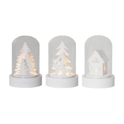 Eglo 410045 - SET 3x LED božićna dekoracija KUPOL LED/0,06W/1xCR2032 bela