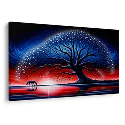 Slika drevo življenja ob sončnem zahodu - 60x40