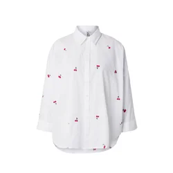 ONLY Bluza ONLNEW LINA oliva/temno rdeča/bela
