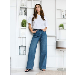 Sinsay - Wide leg farmerke - mornarsko