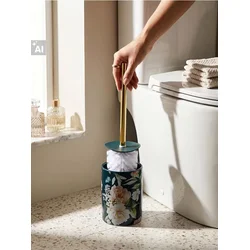 Sinsay - Keramička WC četka sa cvetnim printom - tamno tirkizna