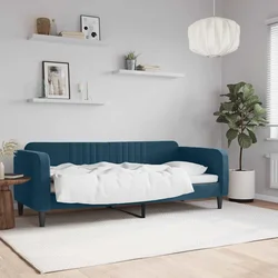 Dnevni krevet plavi 80 x 200 cm baršunasti