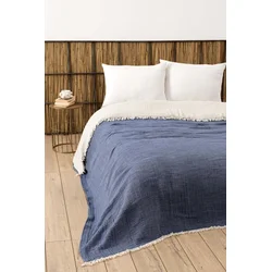 Lessentiel Maison Prekrivač za krevet Muslin, 170x250 cm, Plavi