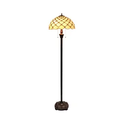 BRILAGI - Tiffany vitražna stojeća lampa IVORY SMOOTH 2xE27/60W/230V