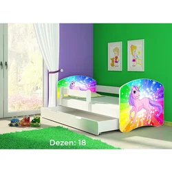 Deciji krevet ACMA II 160x80 F + dusek 6 cm WHITE18