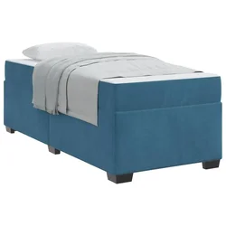 Vidaxl Konstrukcija postelje Temno modra 100 x 200 cm blago