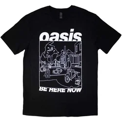 Oasis Majica Be Here Now Line Drawing Unisex Black L