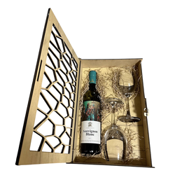 Zvonko Bogdan Sauvignon Blanc Gift Box 2 čaše - model saće