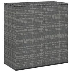 Kutija za vrtne jastuke od PE ratana 100 x 49 x 103,5 cm siva
