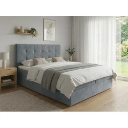 Oblazinjena postelja boxspring DIRELIS TRINITY 180x200 cm siva Vzmetnica: Vzmetnica Bonell