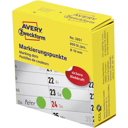 Avery Zweckform okrugle naljepnice za označavanje 3852, promjer 10 mm, zelene