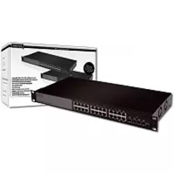 DIGITUS mrežno stikalo (switch) 24-PORT, GIGA, 4X SFP, 10/100/1000 MBPS, 19 DN-8022B