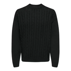 Only & Sons Pulover Lamard  črna