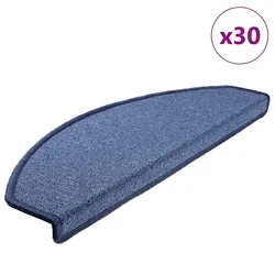 Prostirke za stepenice 30 kom 65x24x4 cm plave poluokrugle velike