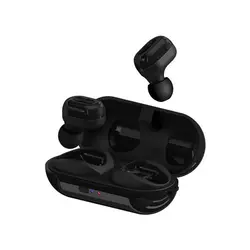 Earbuds brezžične bluetooth slušalke s prenosno polnilno postajo Siren, črne