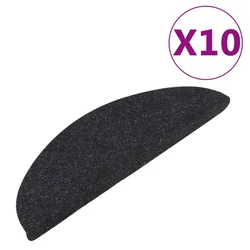 Vidaxl Preproge za stopnice samolepilne 10 kosov antracit 56x17x3 cm