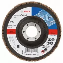 Bosch lamelni brusni disk X431, 115 mm, 22,23 mm, 40 Standard for Metal 2608603652