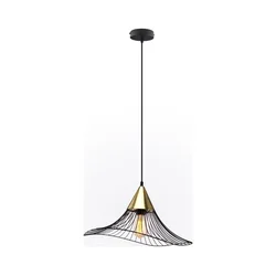 Luster na sajli ALURA 1xE27/60W/230V prečnik 50 cm crna