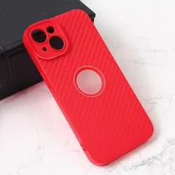 Maska za mobilni telefon iPhone 14 CARBON STRIPE, Crvena