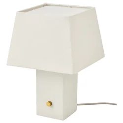 HALGATT Stona lampa, podesivog intenziteta bela/bela keramika, 35 cm