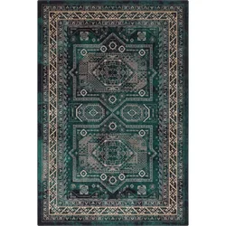 Modrozelena volnena preproga 133x180 cm Mia – Agnella