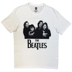 The Beatles Group Photo Anthology Drum (Back Print) White M Majica