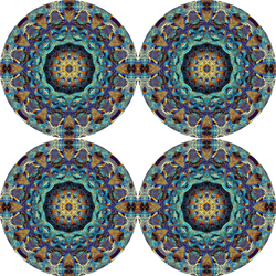 Bertoni Home Unisexs 4 Round Table Pads Set Barcelona