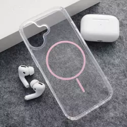 Maska Mag Case Clear Slim za iPhone 17 roze