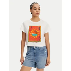 Roxy Majica ERJZT05921 Bela Relaxed Fit