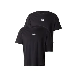 JACK & JONES Majica JWHCLASSIC črna/bela